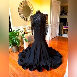 Custom black formal Dress